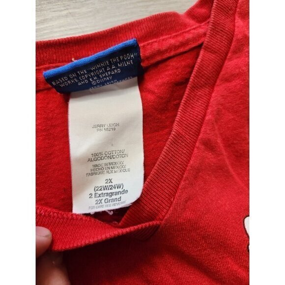 Vintage Winnie the Pooh Double Sided V Neck Disney T Shirt Womens 2X 22W / 24W - Picture 6 of 8